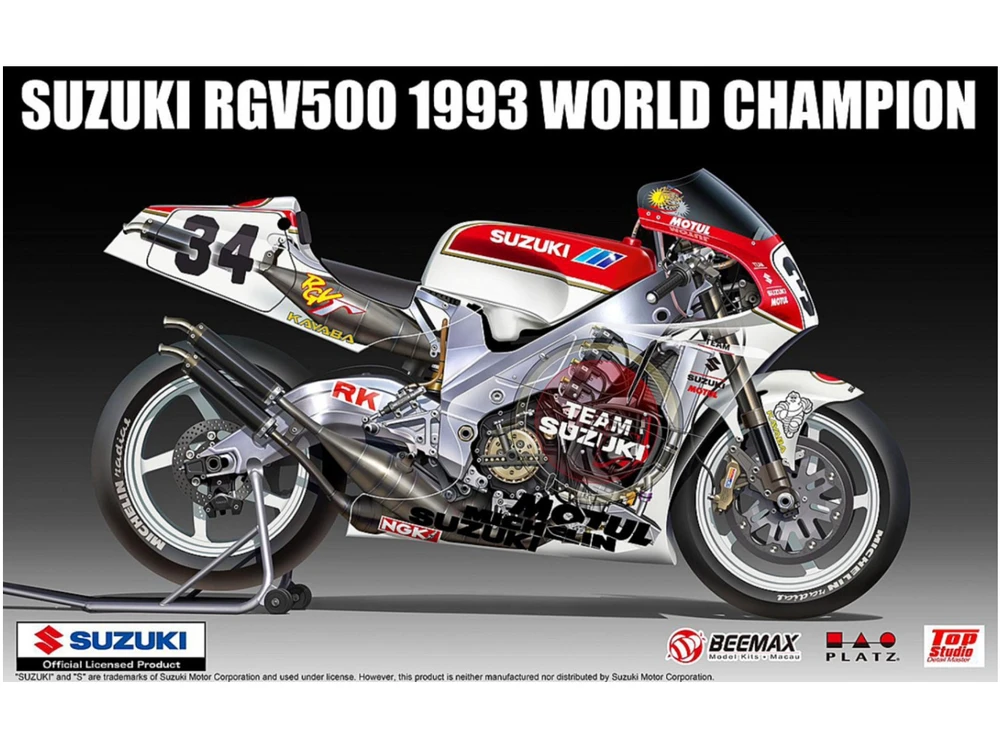 Nunu Beemax Beemax Suzuki RGV500 XR79 MotoGP 1993 1/12 plastikinis modelis