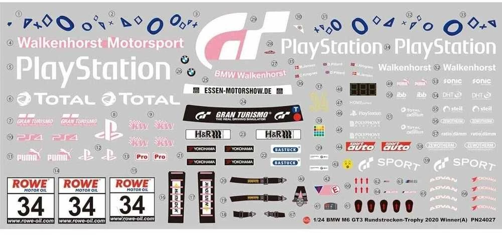 Nunu Beemax BMW M6 GT3 Rundstrecken Trophy 2020, surenkamas 1/24 modelis