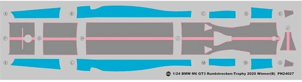 Nunu Beemax BMW M6 GT3 Rundstrecken Trophy 2020, surenkamas 1/24 modelis