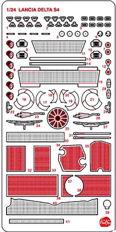 Nunu Beemax NuNu Lancia Delta S4 ’86 Monte Carlo 1/24 detalizavimo rinkinys E24030