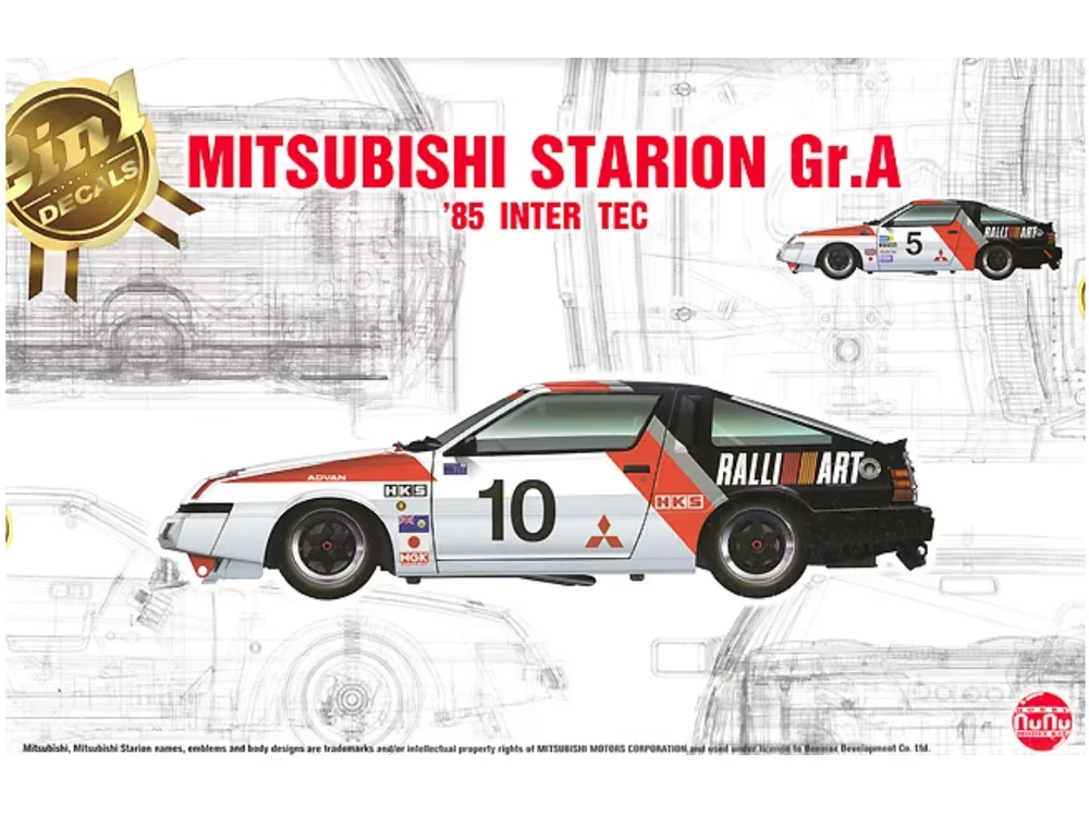 Nunu Beemax NuNu Mitsubishi Starion Gr.A 1985 Inter TEC Fuji 1/24 plastikinis rinkinys