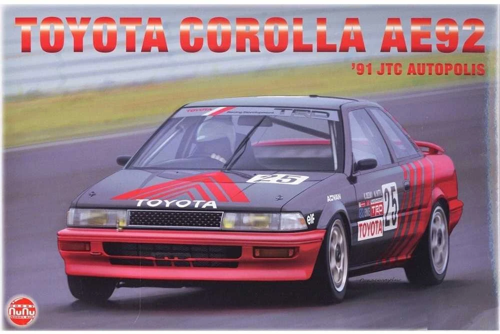 Nunu Beemax Toyota Corolla Levin AE92 Gr.A Autopolis 1991 1/24 surenkamas auto