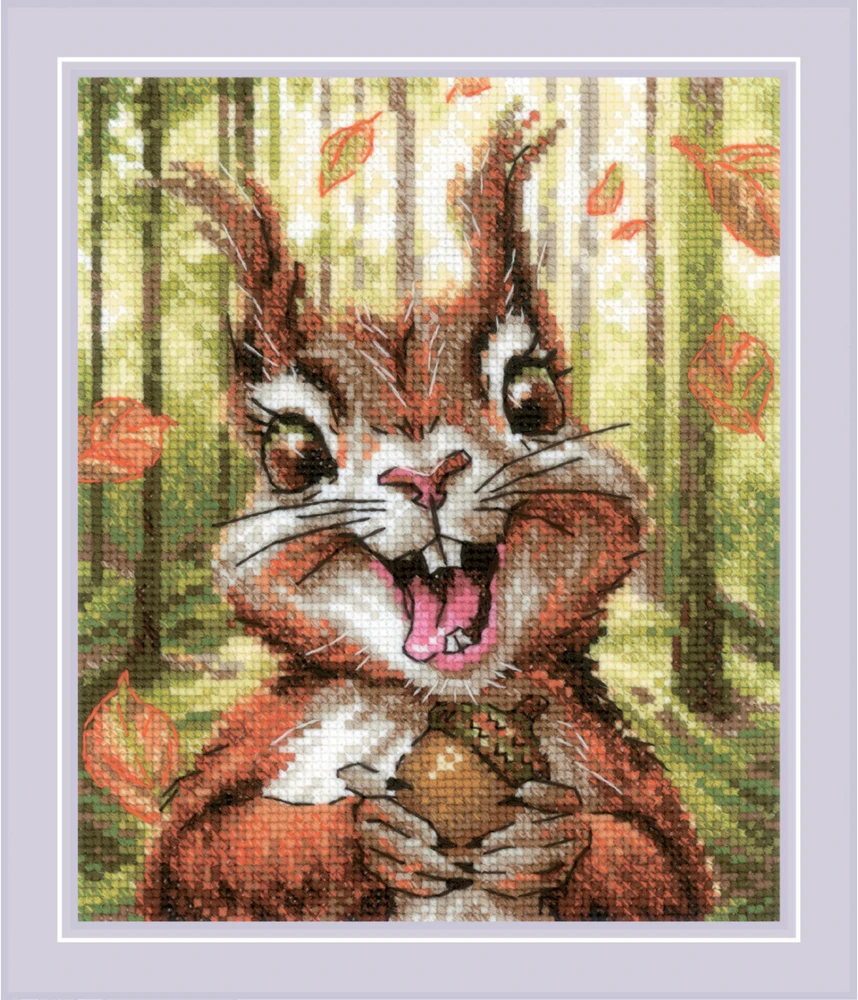 Riolis Siuvinėjimo kryželiu rinkinys. "Riešutinis malonumas" 15x18 cm SR2302