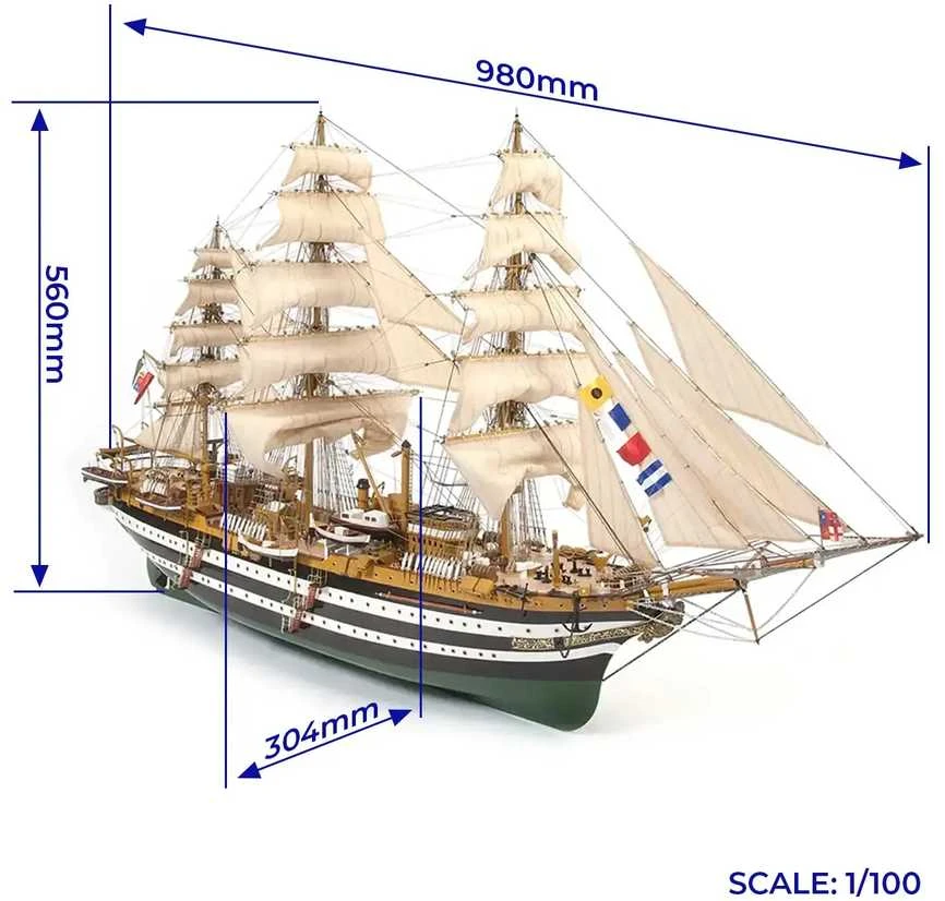 Occre "Amerigo Vespucci" Modeliavimo Rinkinys