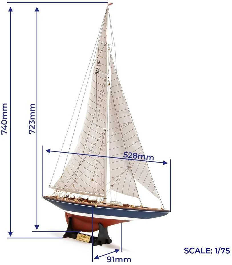 Occre "Endeavour" Jachtos Modeliavimo Rinkinys - 1934 America’s Cup