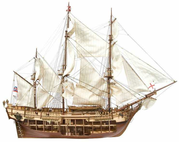 Occre Fregatos „Dosnumas" pjūvis