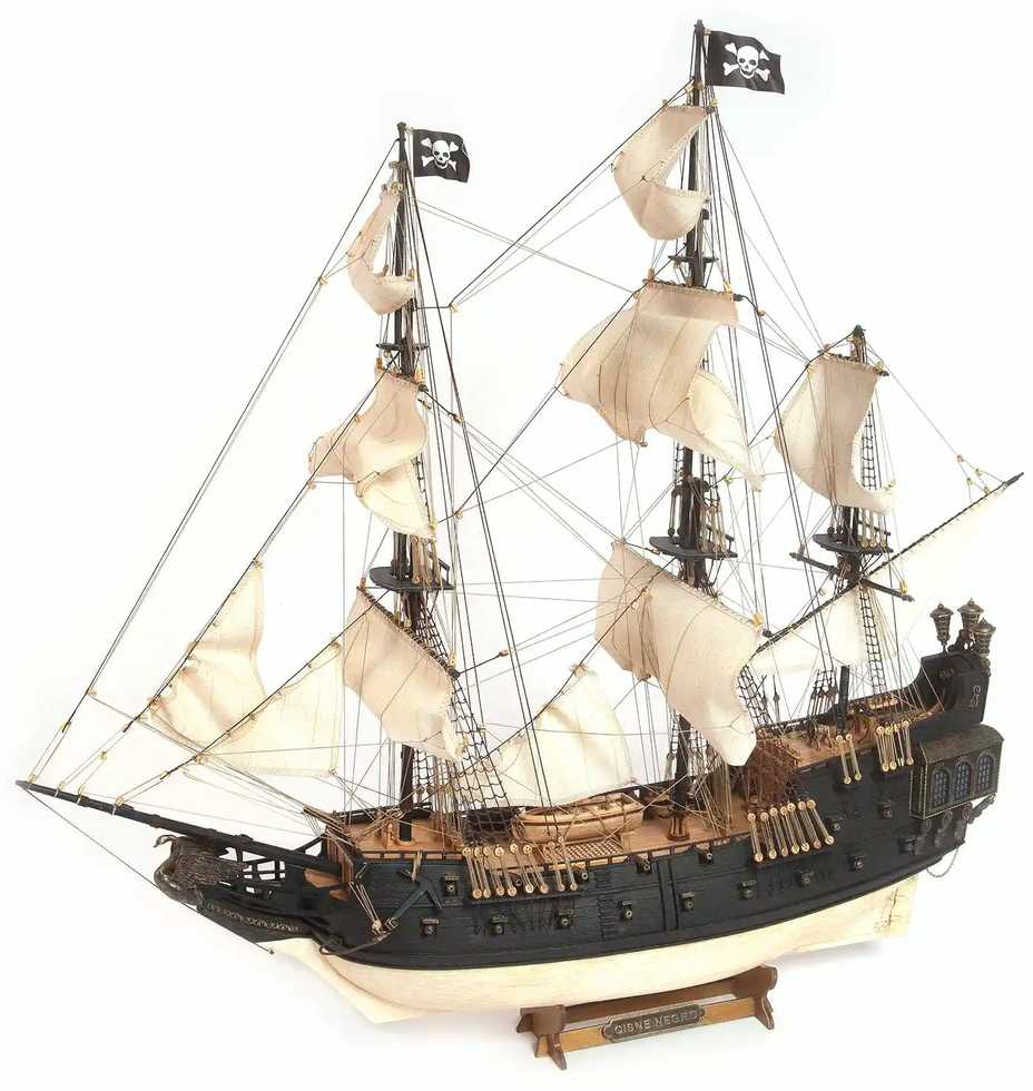 Occre "Juodoji Gulbė" - itin kokybiškas PIRATŲ laivo modelis