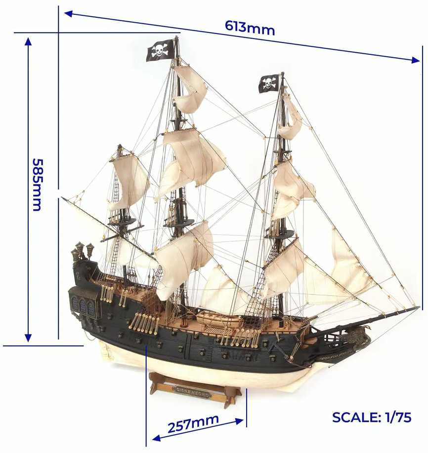 Occre "Juodoji Gulbė" - itin kokybiškas PIRATŲ laivo modelis
