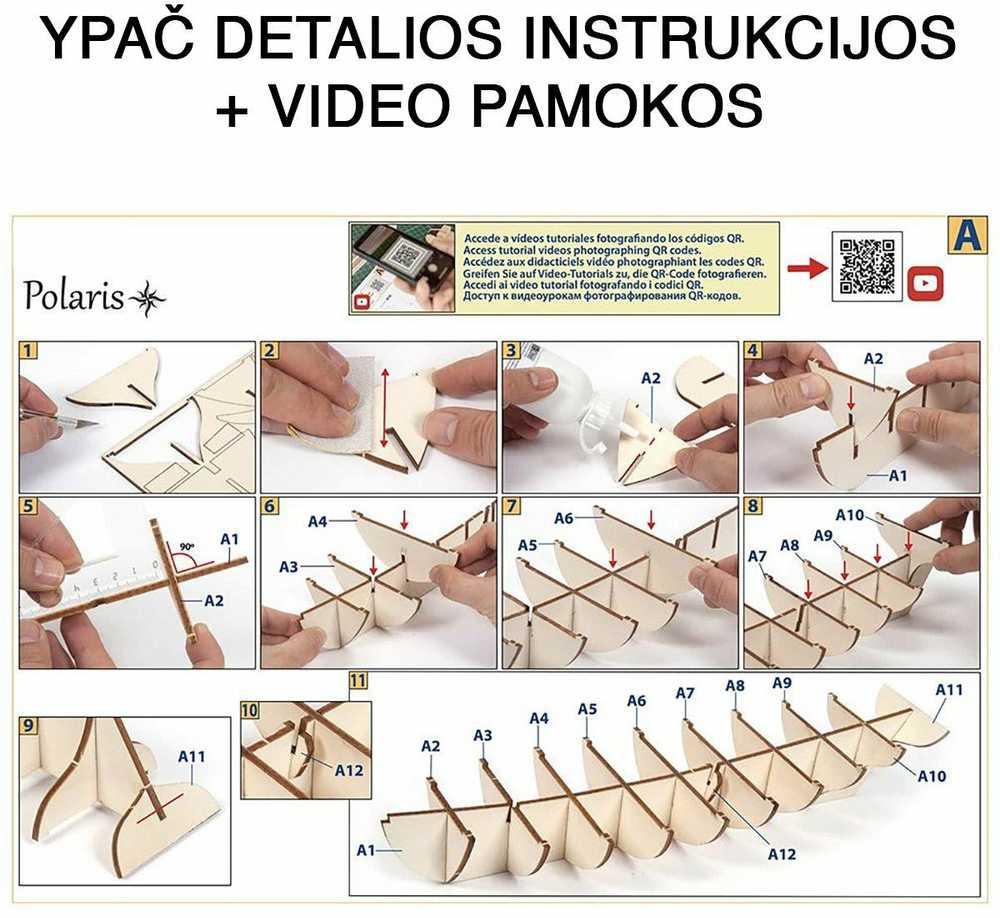 Occre „POLARIS" burinio laivo rinkinys PRADEDANTIEMS MODELIUOTI