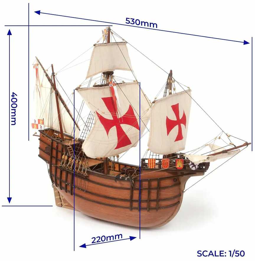 Occre "Santa Maria" modelis - PAKETAS PRADEDANTIESIEMS
