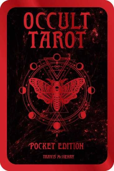 KNYGA Rockpool Occult Tarot kišeninės kortos skardinėje dėžutėje – 78 kortų kaladė