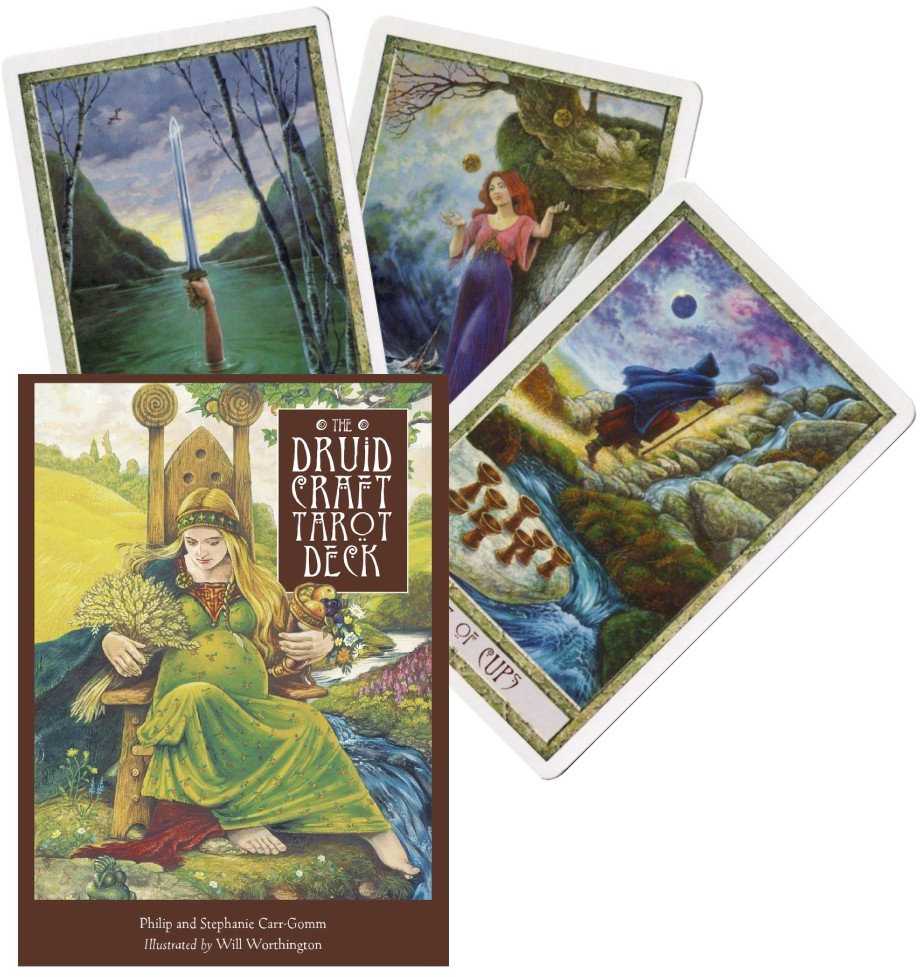 KNYGA Orange Hippo Oranžinis Hippo Druidcraft Tarott kortos