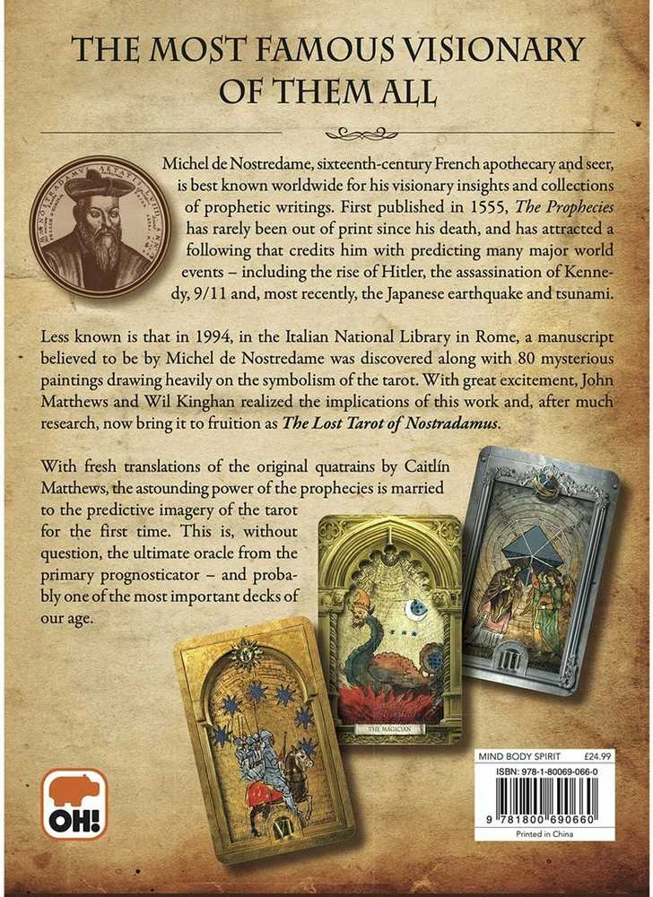 Orange Hippo Oranžinis Hippo Oranžinis Hippo The Lost Tarot Of Nostradamus Kortos