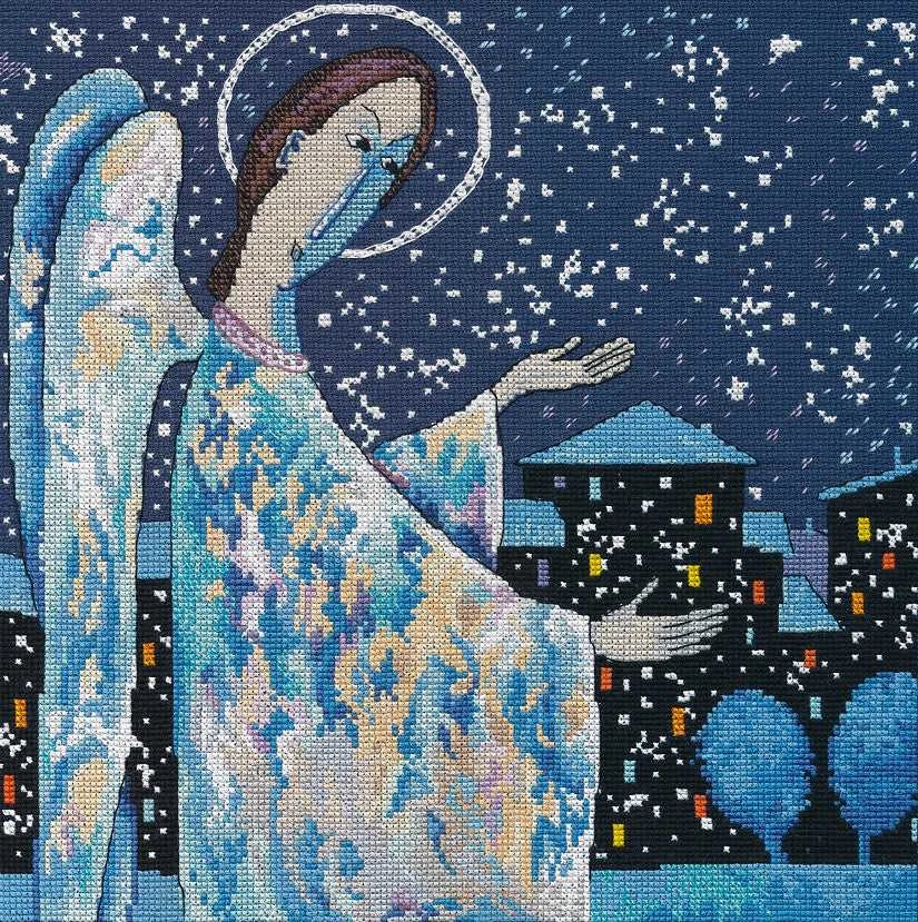 Oven Beldizart Kryželio rinkinys "Kalėdinis angelas" 25×25 cm S1685