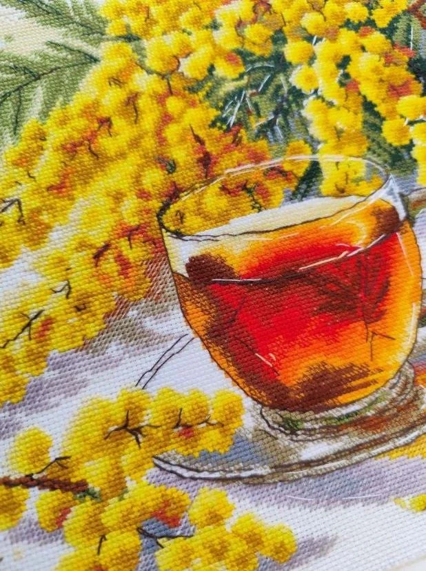 Oven Siuvinėjimo kryželiu rinkinys „Pavasario komplimentas“ 24 x 26 cm