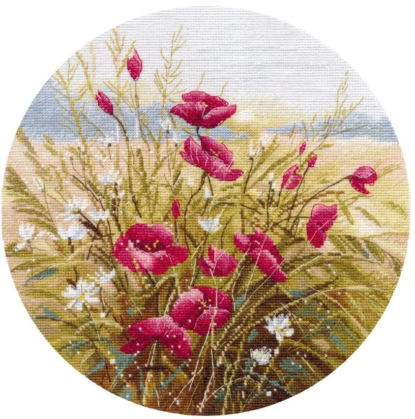 Oven Siuvinėjimo kryželiu rinkinys „Purpurinis šnabždesys“ 25×25 cm