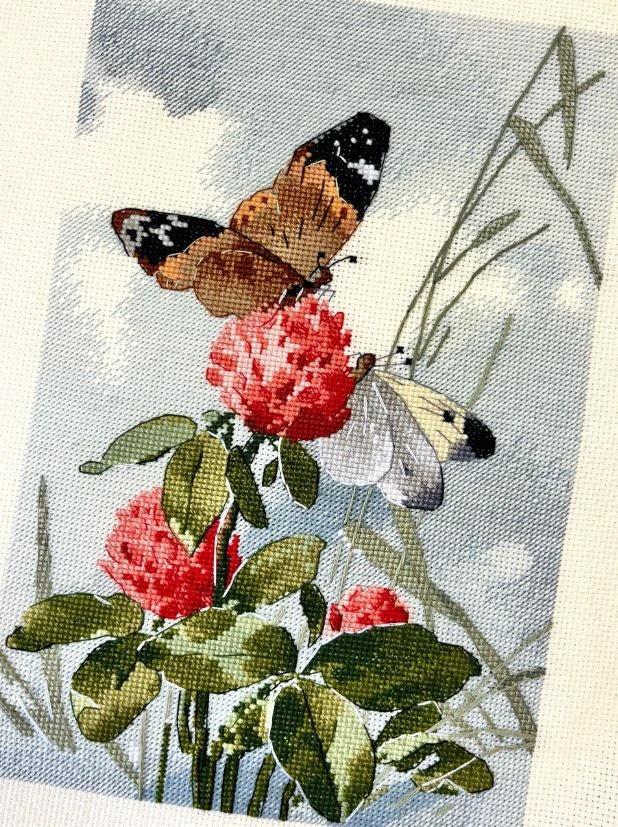 Oven Siuvinėjimo kryželiu rinkinys „Šokis ant gėlių“ 15 x 25 cm