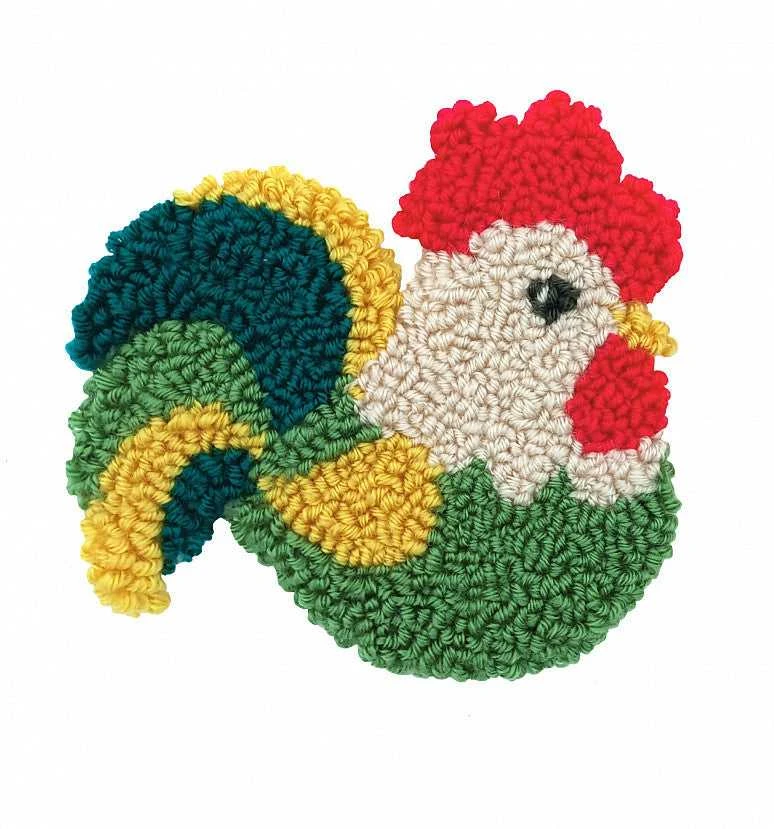 Oven Spalvingas kryželiu siuvinėjimo rinkinys „Gaidys“, 14,5×13,5 cm
