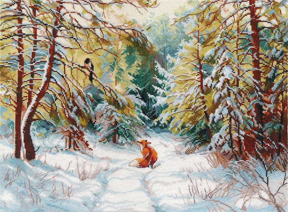 Oven Siuvinėjimo kryželiu rinkinys „Netikėtas susitikimas“, 40×30, 16 ct, 39 spalvų