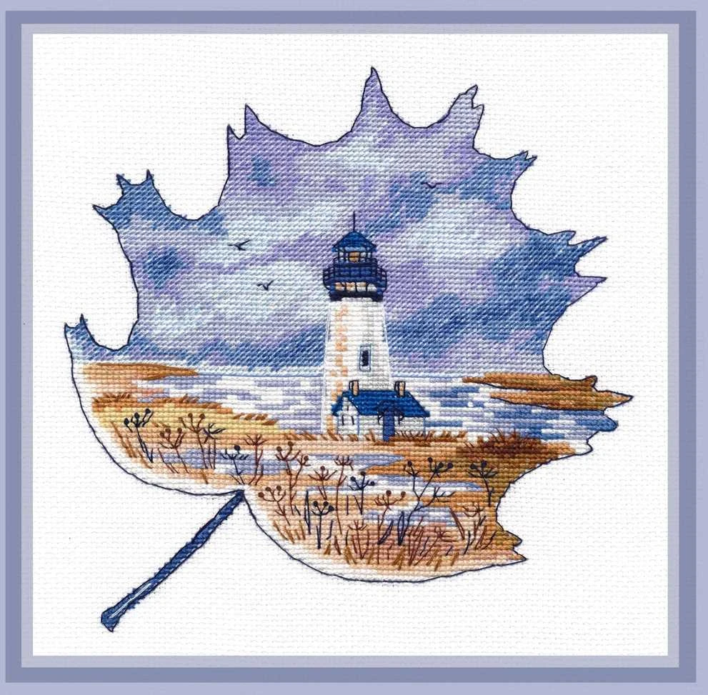 Oven Siuvinėjimo kryželiu rinkinys „Yaquina Head“ švyturys, 16 ct, 18×16 cm