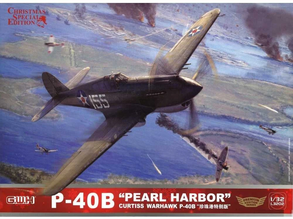 P-40B Pearl Harbor 1941 lėktuvo modelis 1/32 Great Wall Hobby