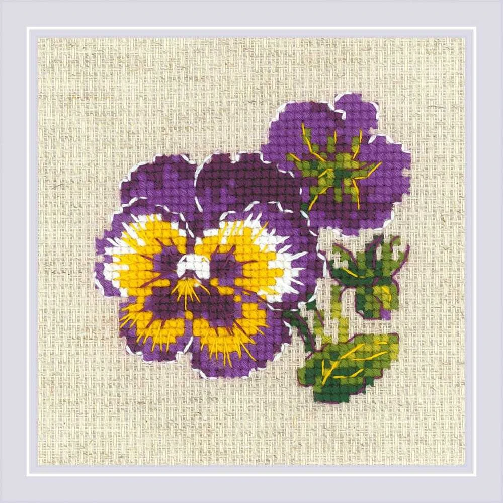 Pair of Pansies siuvinėjimo rinkinys iš RIOLIS Nr.: 1857