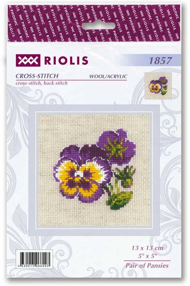 Pair of Pansies siuvinėjimo rinkinys iš RIOLIS Nr.: 1857