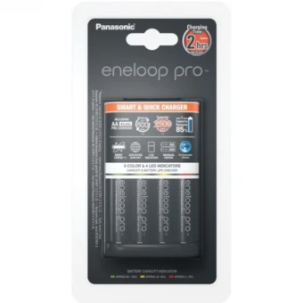 Panasonic Eneloop Baterijų Pakrovėjas BQ-CC55 + 4 AA/R6 Eneloop Pro 