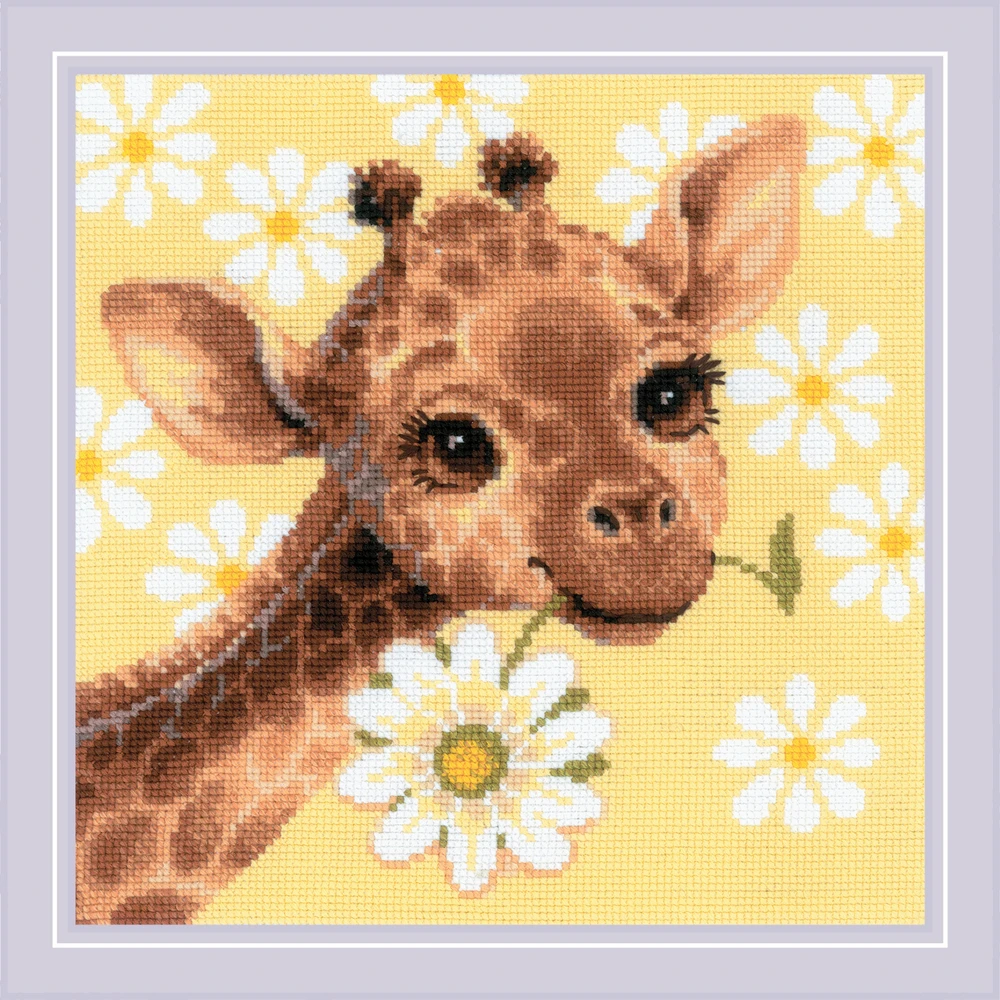Panel/Cushion Little Giraffe. Siuvinėjimo rinkinys iš RIOLIS Nr.: 2318