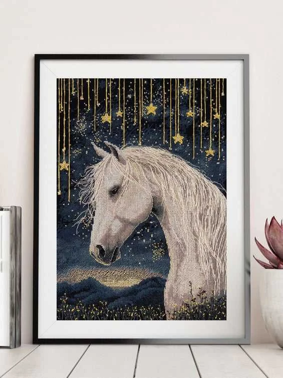 Panna Klart Kryželių siuvinėjimo rinkinys PANNA „Po žvaigždėtu dangumi“ 21x30 cm