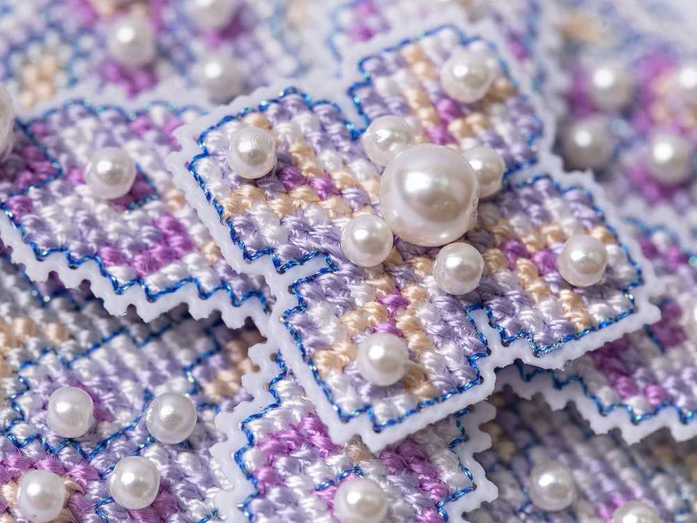Panna Klart Kryželiu siuvinėjimo rinkinys Kalėdinis žaisliukas — violetinis burbulas
