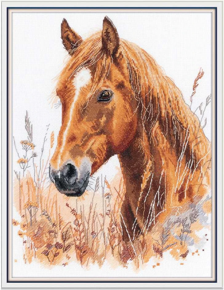 Panna Klart PANNA siuvinėjimo rinkinys kryželiu „Stepėje tarp žolių“ 26,5x33 cm