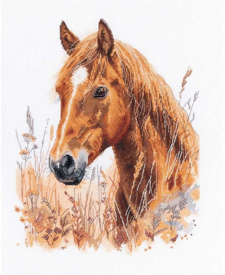 Panna Klart PANNA siuvinėjimo rinkinys kryželiu „Stepėje tarp žolių“ 26,5x33 cm