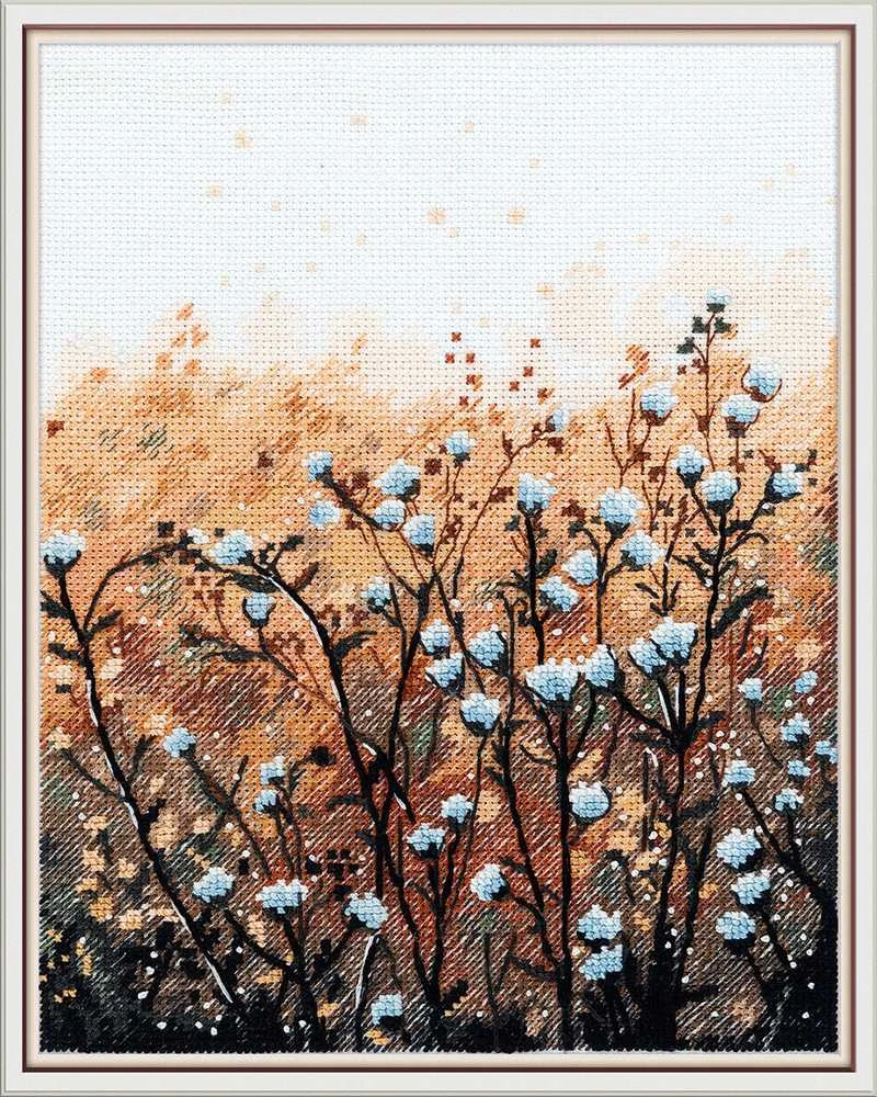 Panna Klart Raminantis siuvinėjimo kryželiu rinkinys „Laukas auštant“, 15.5×20.5 cm