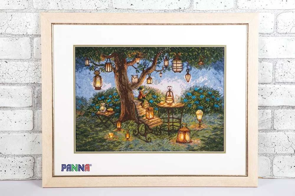 Panna Klart Rinkinys kryželiui siuvinėti PANNA „Žibintai“, 43x30 cm