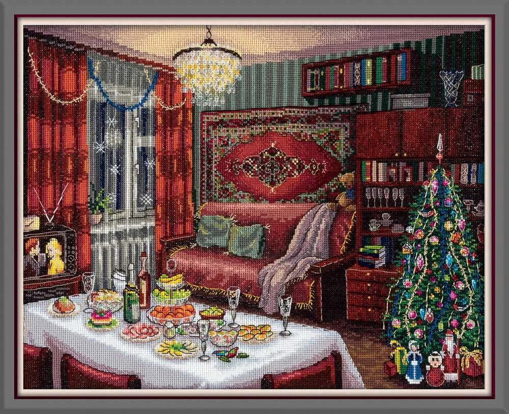 Panna Klart Siuvinėjimo kryželiu rinkinys PANNA „Naujųjų metų nostalgija“ 40×27,5 cm