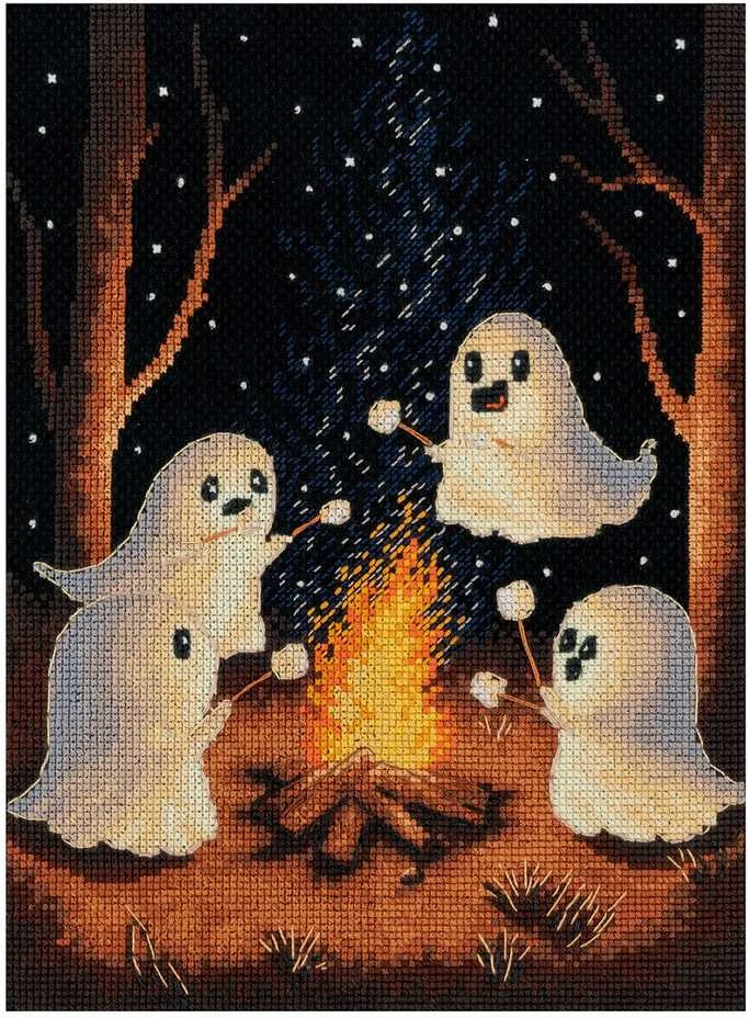 Panna Klart Siuvinėjimo kryželiu rinkinys KLART „Vaiduoklių žygis“ 15x20 cm
