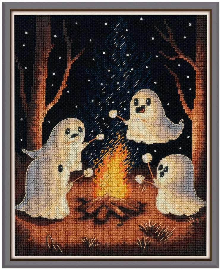 Panna Klart Siuvinėjimo kryželiu rinkinys KLART „Vaiduoklių žygis“ 15x20 cm