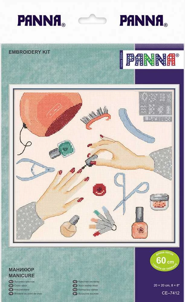 Panna Klart Siuvinėjimo kryželiu rinkinys PANNA „Manikiūras“ 20x20 cm