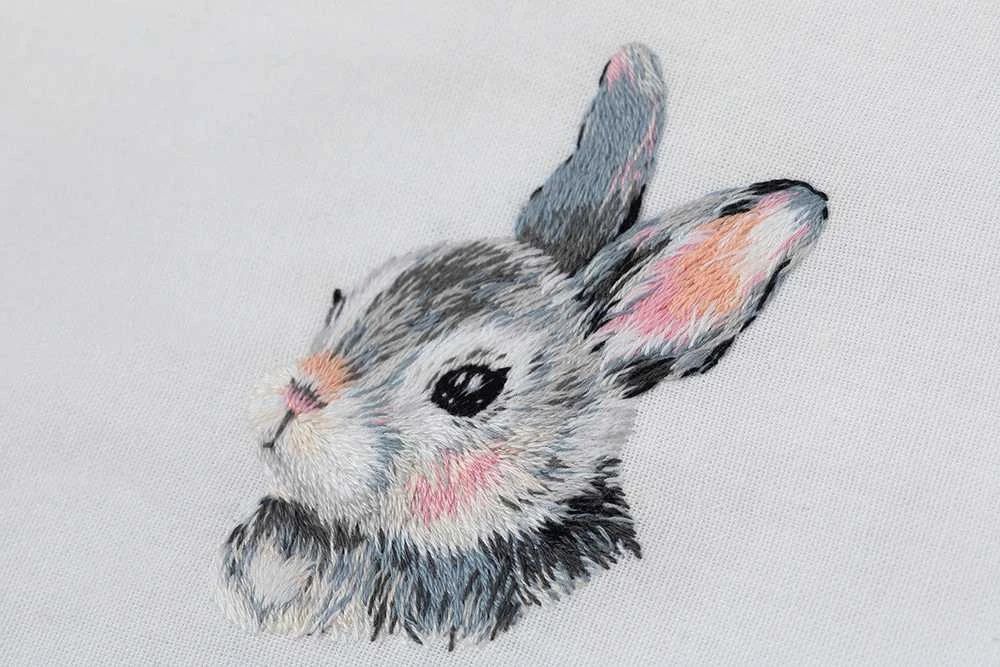 Panna Klart Siuvinėjimo kryželiu rinkinys „Mažas zuikis“ 8×6 cm pradedantiesiems