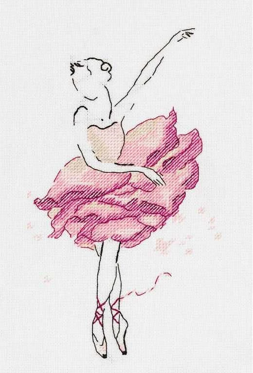 Panna Klart Siuvinėjimo kryželiu rinkinys „Balerina Rožė“ – elegantiška dovana