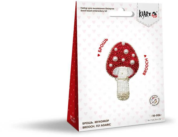 Panna Klart Siuvinėjimo kryželiu rinkinys segės „Musmirė“, 4×7 cm – žavinga dovana