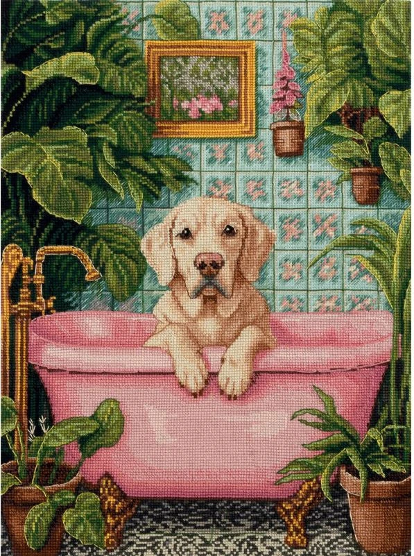 Panna Klart Siuvinėjimo kryželiu rinkinys „Vandens pramogos“, gyvūnai, 22x29,5 cm