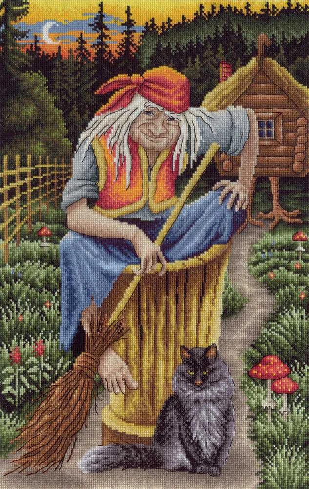 Panna Klart Siuvinėjimo kryželiu rinkinys „Baba Jaga“ – magiškam kūrybingumui