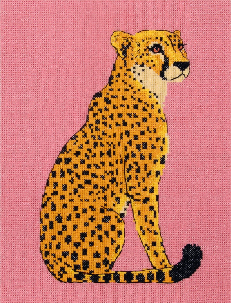 Panna Klart Siuvinėjimo rinkinys kryželiu „Gepardas“ ant tirpios drobės 19x25