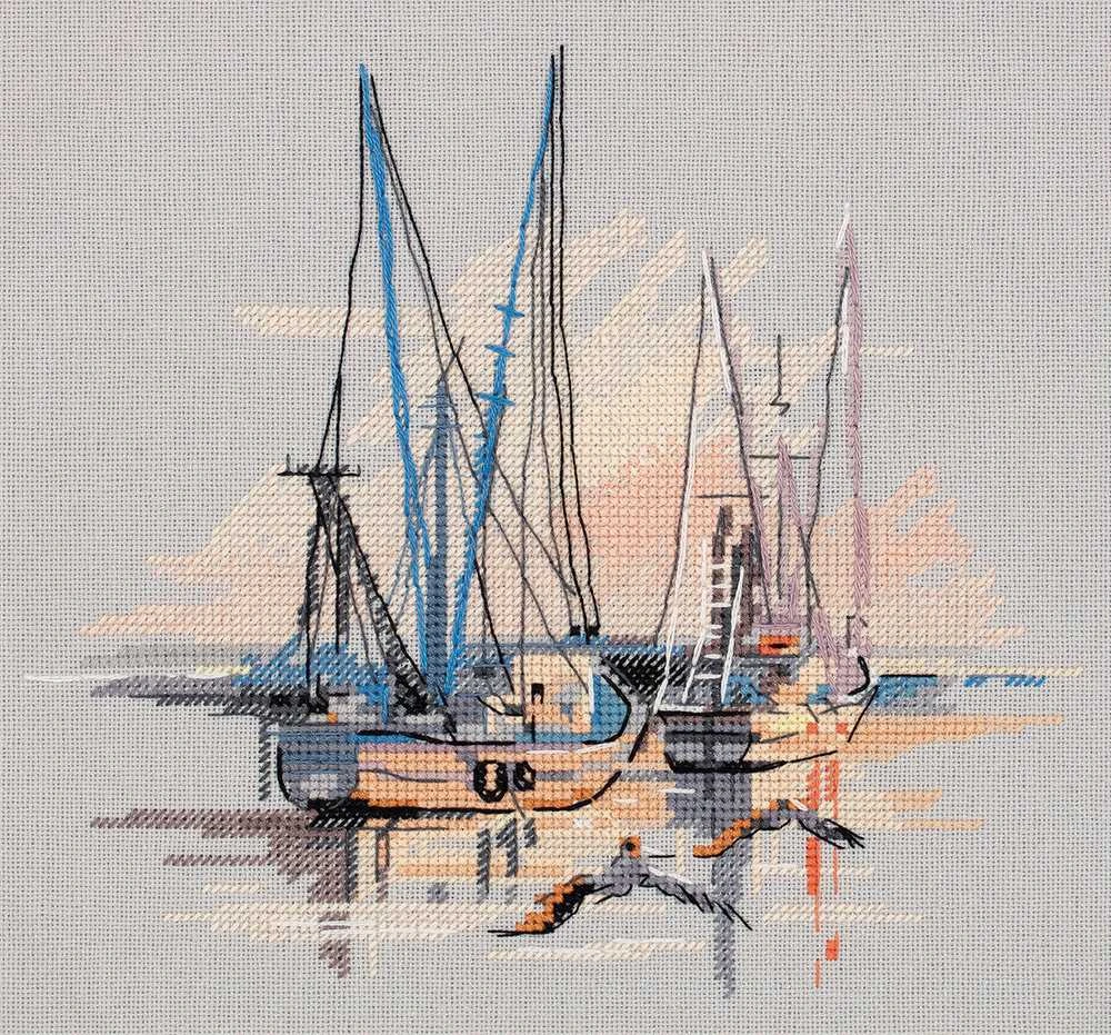Panna Klart Siuvinėjimo rinkinys kryželiu „Čarlstono uostas“ – 20,5×18,5 cm