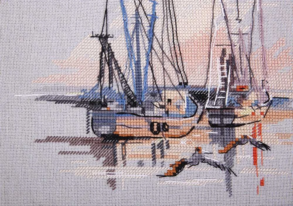 Panna Klart Siuvinėjimo rinkinys kryželiu „Čarlstono uostas“ – 20,5×18,5 cm