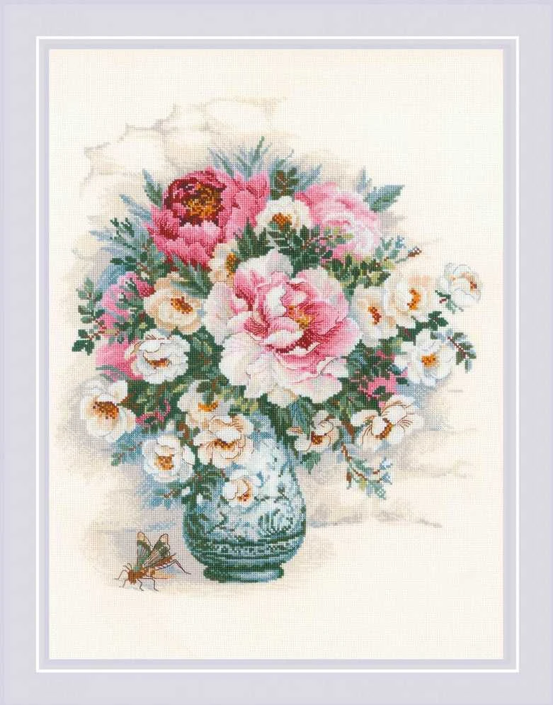 Peonies and Wild Roses siuvinėjimo rinkinys iš RIOLIS Nr.: 1816