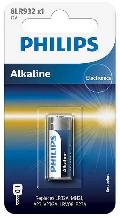 PHILIPS 8LR932/01B Baterija PHILIPS Alkaline LR23A A23 1psc Blister