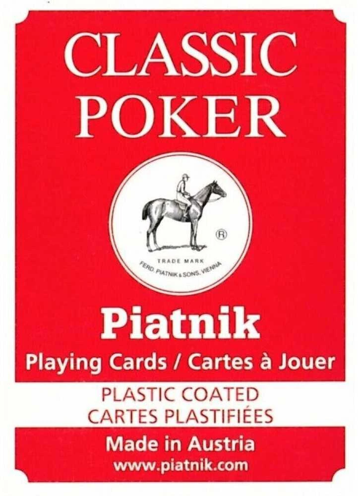 Piatnik klasikinės pokerio kortos 2 kaladės, raudona/mėlyna